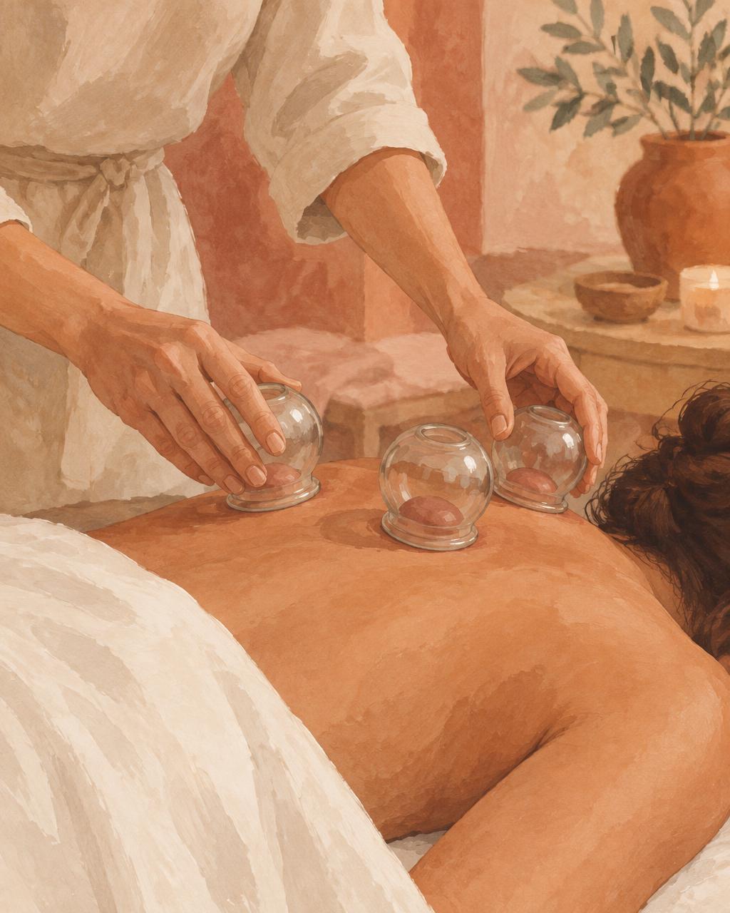 Illustration of cupping